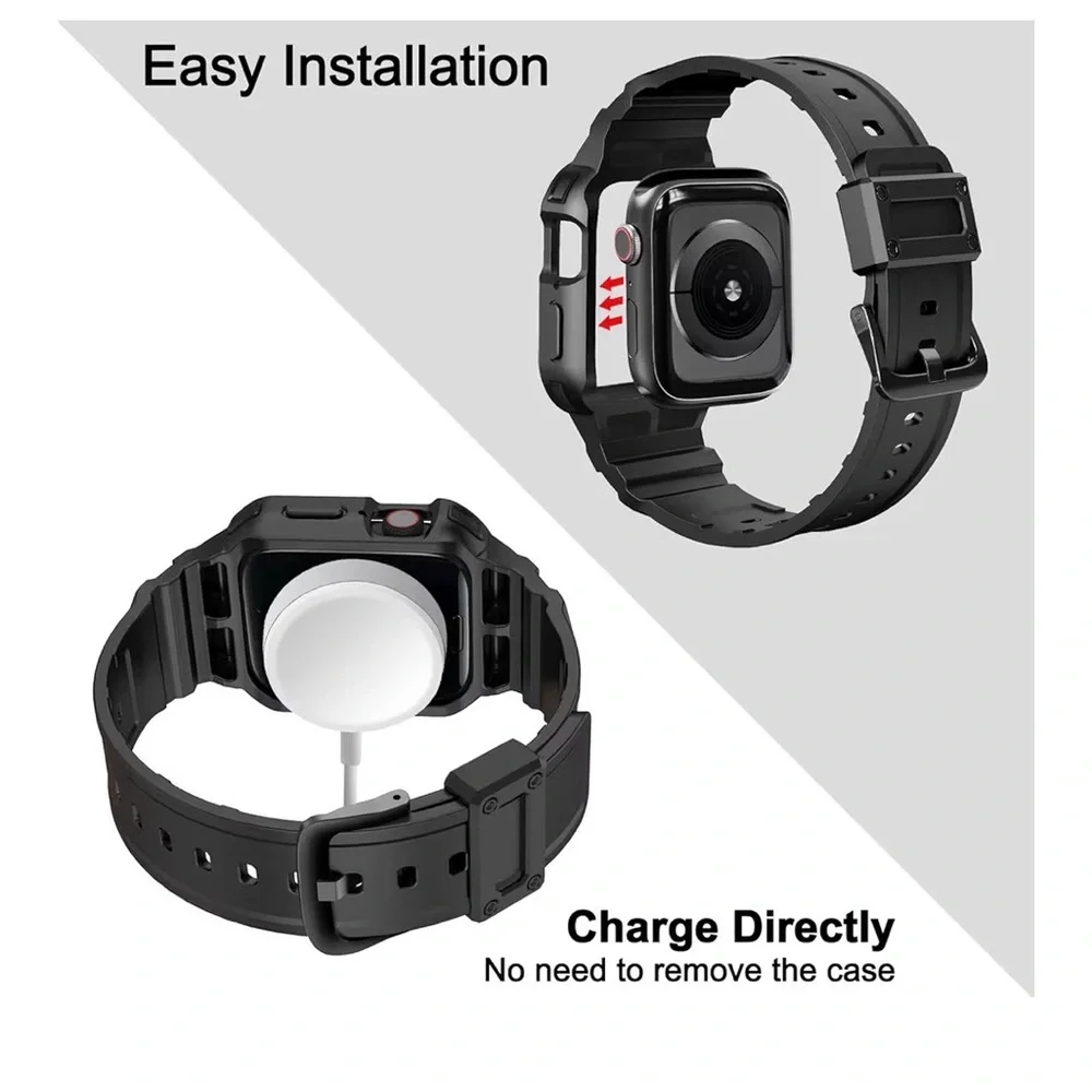 Rugged Smartwatch bands - Black and Green
